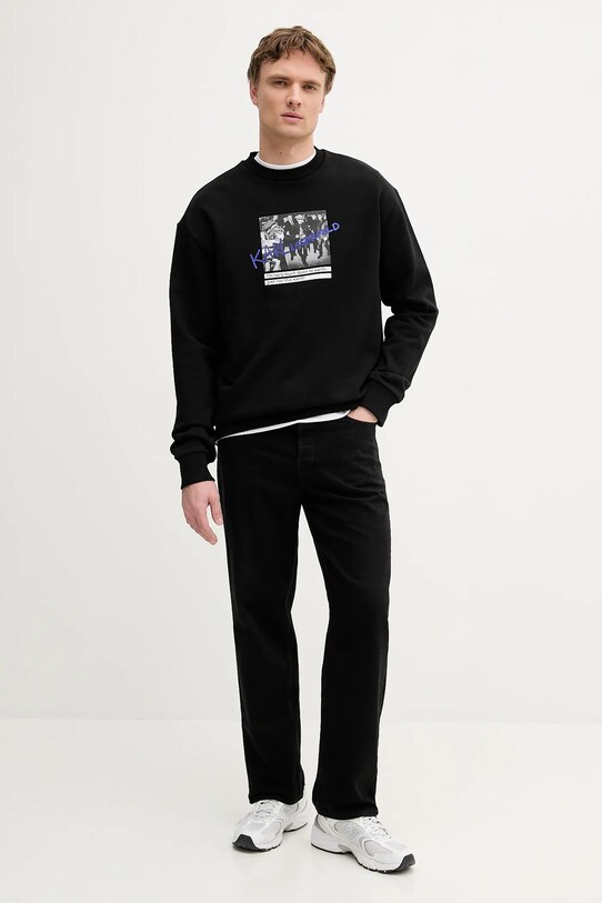 Karl Lagerfeld hanorac de bumbac 553904.705110 negru AW25
