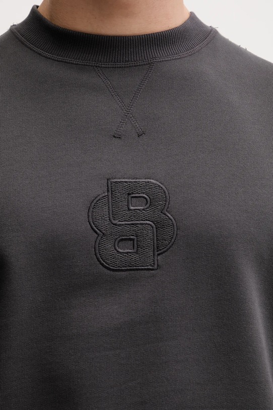 Bavlněná mikina BOSS 50545529 šedá