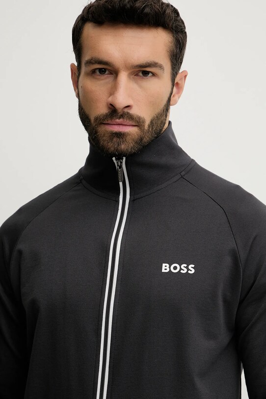 Mikina s kapucňou BOSS sivá 50545564
