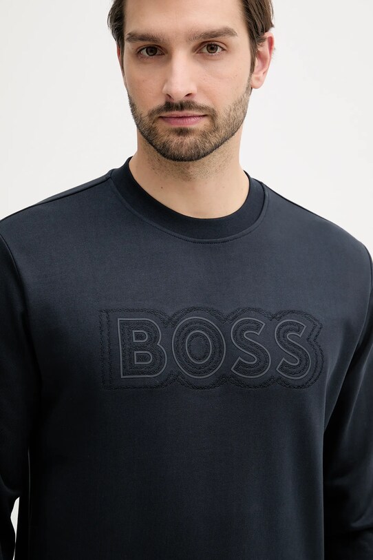 BOSS hanorac de bumbac bleumarin 50543914