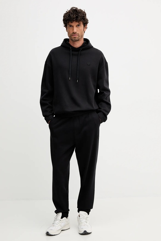 Бавовняна кофта BOSS 50544099 чорний AW25