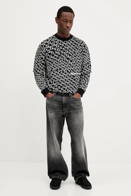 Karl Lagerfeld Jeans bluză A3M20068 negru AW25