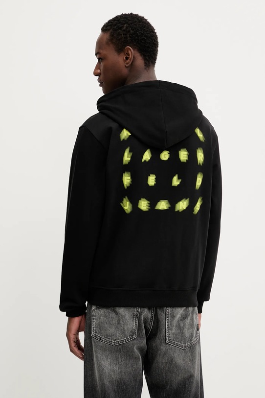 Îmbrăcăminte Karl Lagerfeld Jeans hanorac de bumbac A3M20030 negru