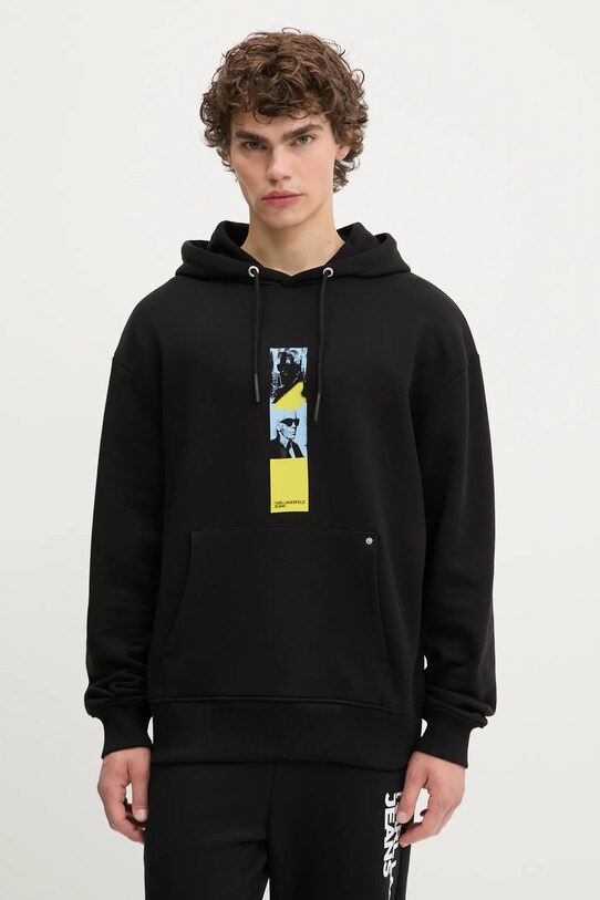 Pamučna dukserica Karl Lagerfeld Jeans pamuk crna A3M20031