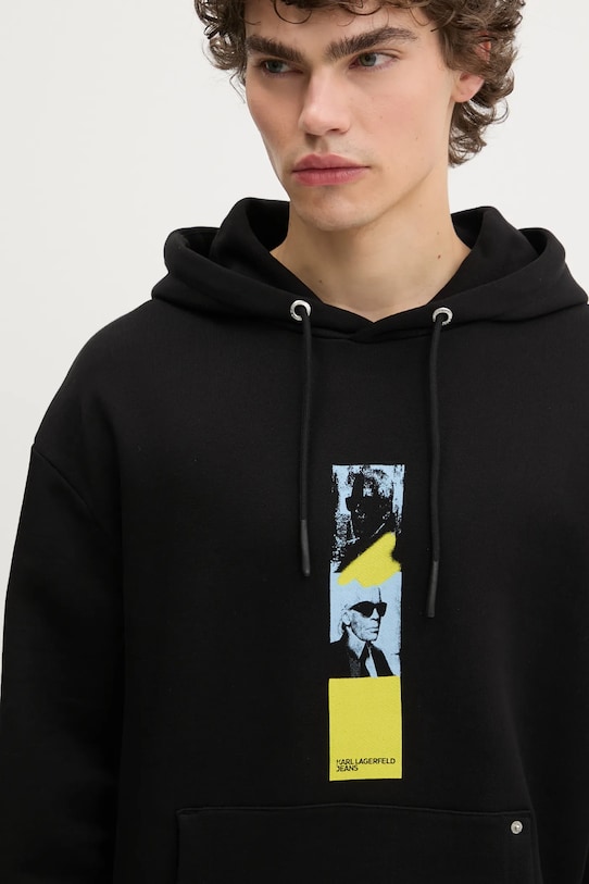 Pamučna dukserica Karl Lagerfeld Jeans crna A3M20031
