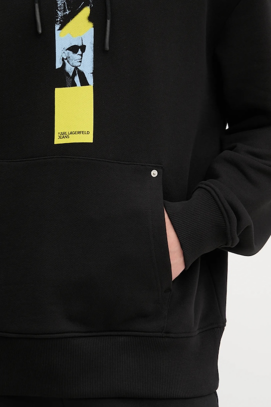 Pamučna dukserica Karl Lagerfeld Jeans A3M20031 crna