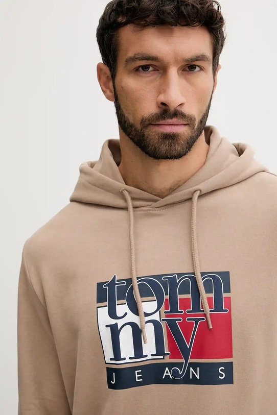 Odzież Tommy Jeans bluza bawełniana DM0DM22092 brązowy