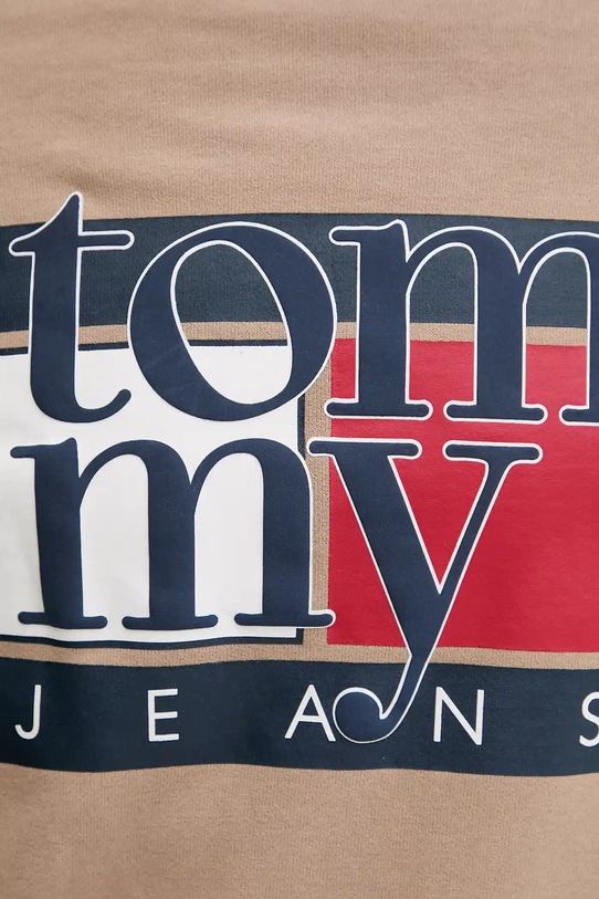 Tommy Jeans bluza bawełniana brązowy DM0DM22092