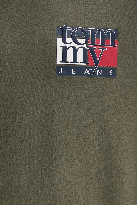 Βαμβακερή μπλούζα Tommy Jeans DM0DM22093 πράσινο
