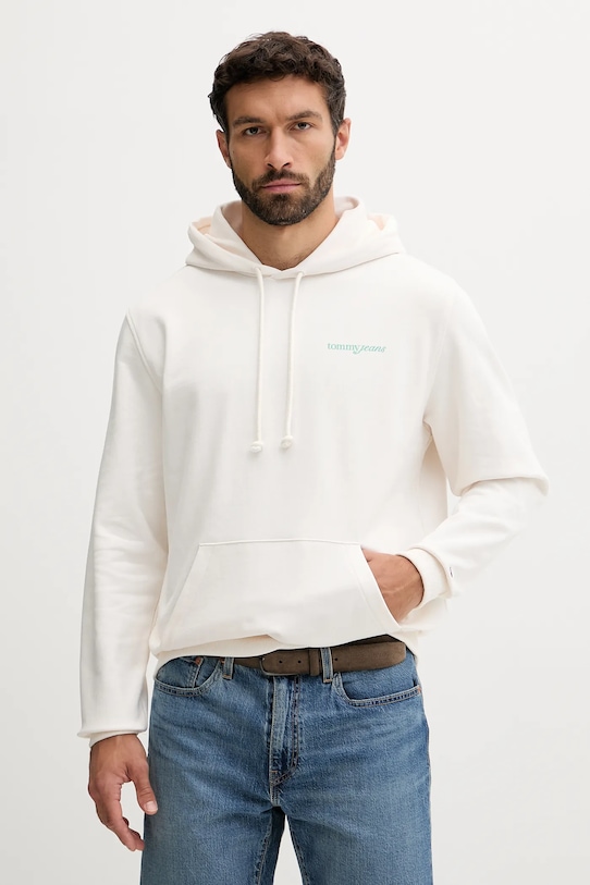 Tommy Jeans hanorac de bumbac DM0DM22112 bej AW25
