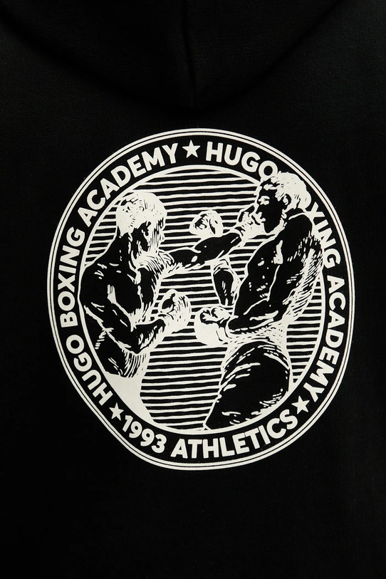 Βαμβακερή μπλούζα HUGO 50542399 μαύρο