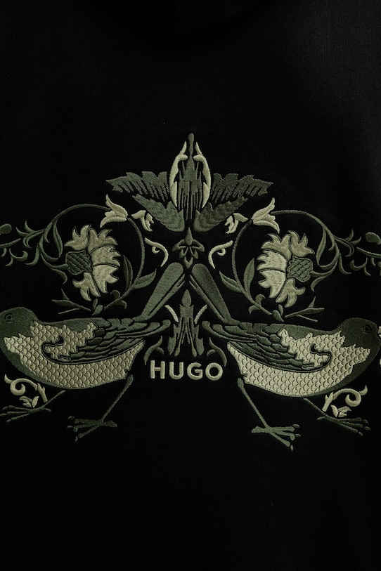 HUGO hanorac de bumbac 50542558 negru