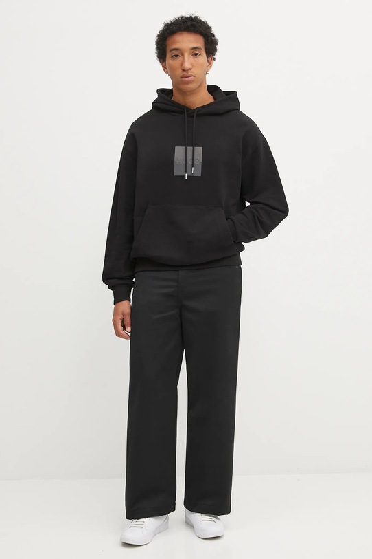 HUGO bluza bawełniana 50542787 czarny AW25