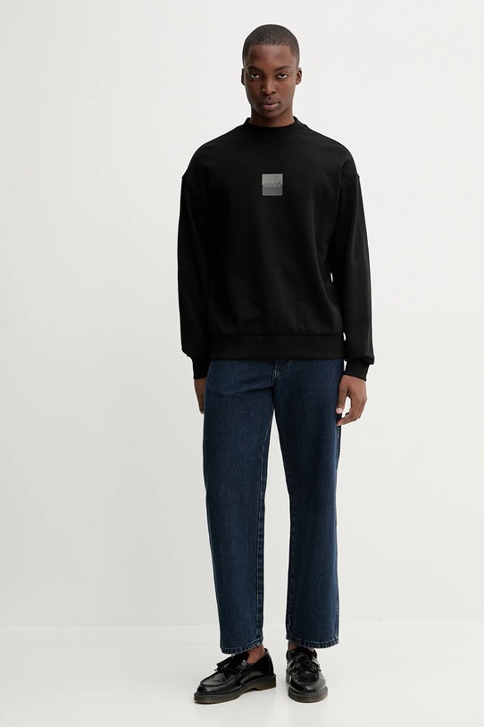 HUGO hanorac de bumbac 50542847 negru AW25