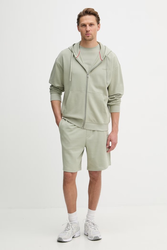 HUGO mikina s kapucňou pánska Dapozip 50548651 zelená SS26