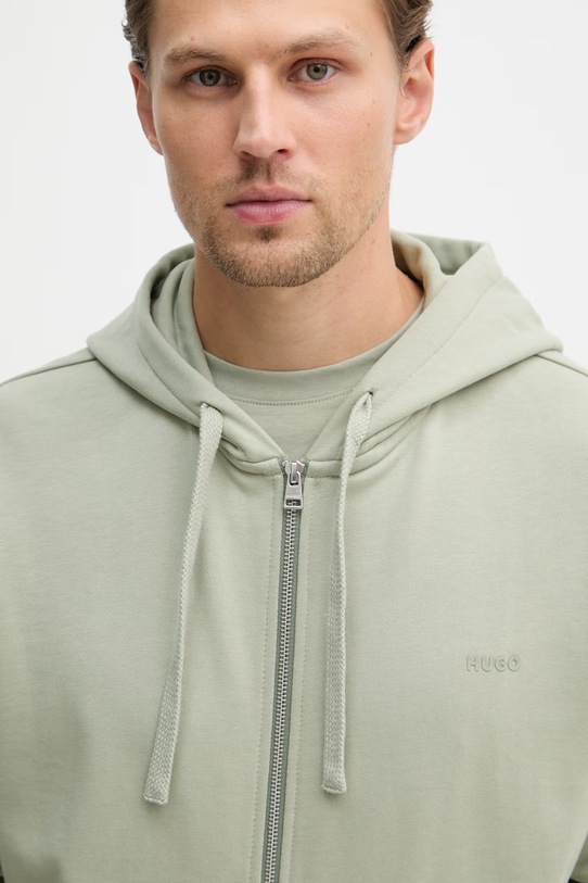 HUGO mikina s kapucňou pánska Dapozip zelená 50548651