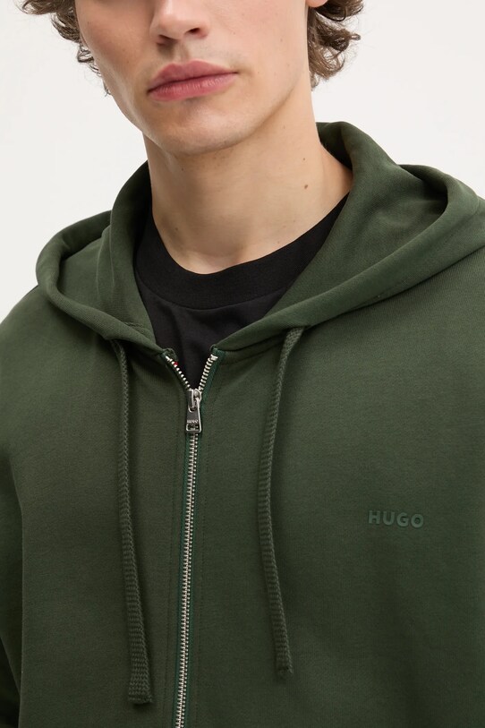Bombažen pulover HUGO 50548651 zelena
