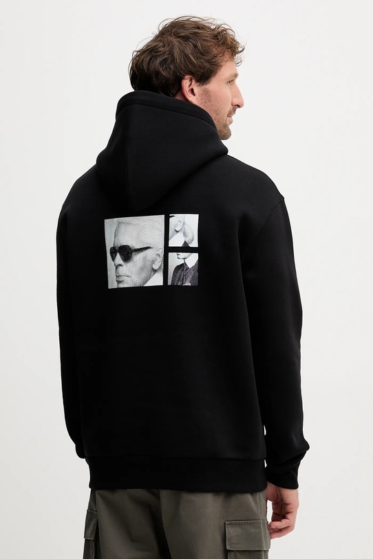 Karl Lagerfeld bluza z kapturem czarny 554909.705116