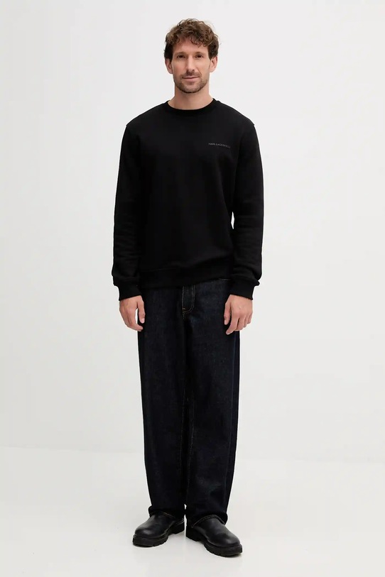 Karl Lagerfeld bluza bawełniana 554906.705006 czarny AW25