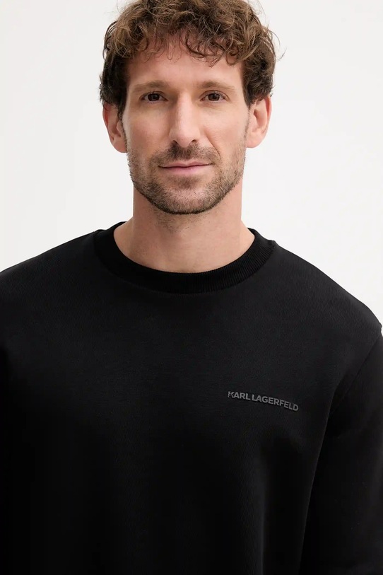 Karl Lagerfeld bluza bawełniana czarny 554906.705006