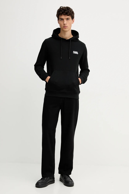 Бавовняна кофта Karl Lagerfeld 554917.705092 чорний AW25