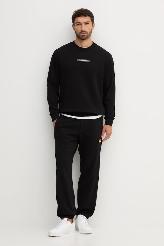 Versace Jeans Couture hanorac de bumbac 79GAIT02.CF01T negru AW25