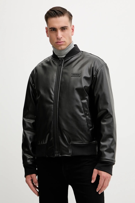 Versace Jeans Couture kurtka bomber dwustronna bez kaptura czarny 79GAS407.N0540