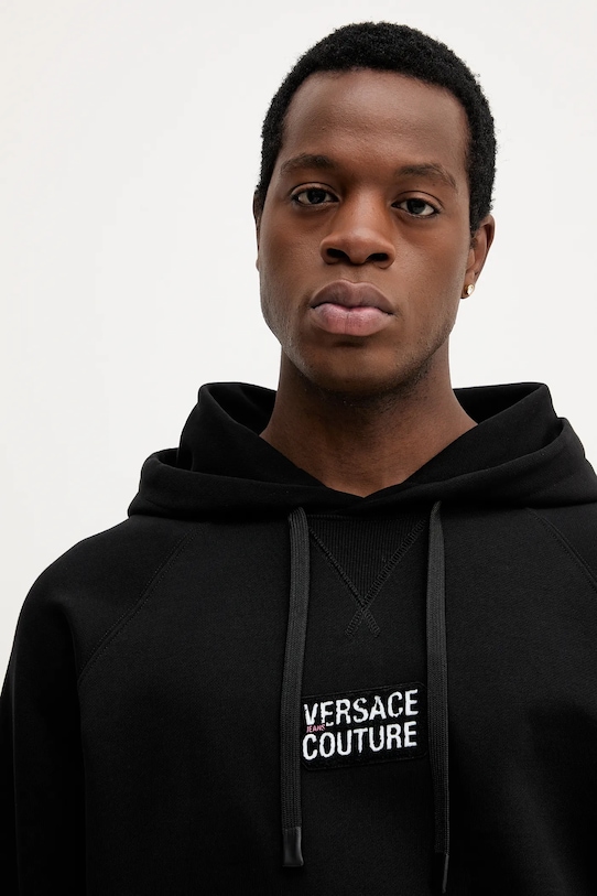 Versace Jeans Couture hanorac de bumbac 79GAIP06.CF06P negru