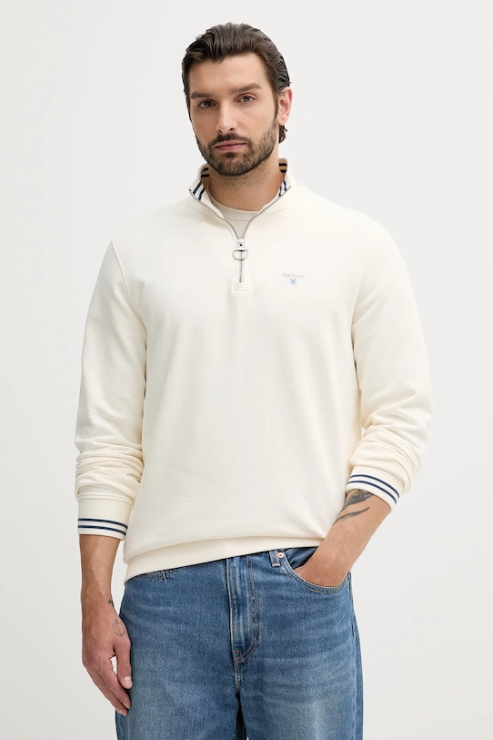 Bavlnená mikina Barbour ROSFORD bavlna krémová MOL0701