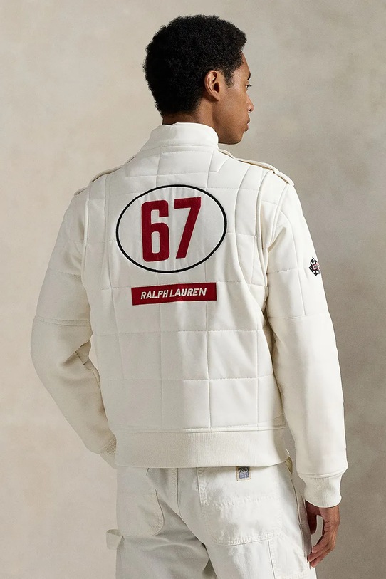 Μπλούζα Polo Ralph Lauren Lsfztrkjktm2 Long Sleeve Full Zip 710972332 λευκό AW25