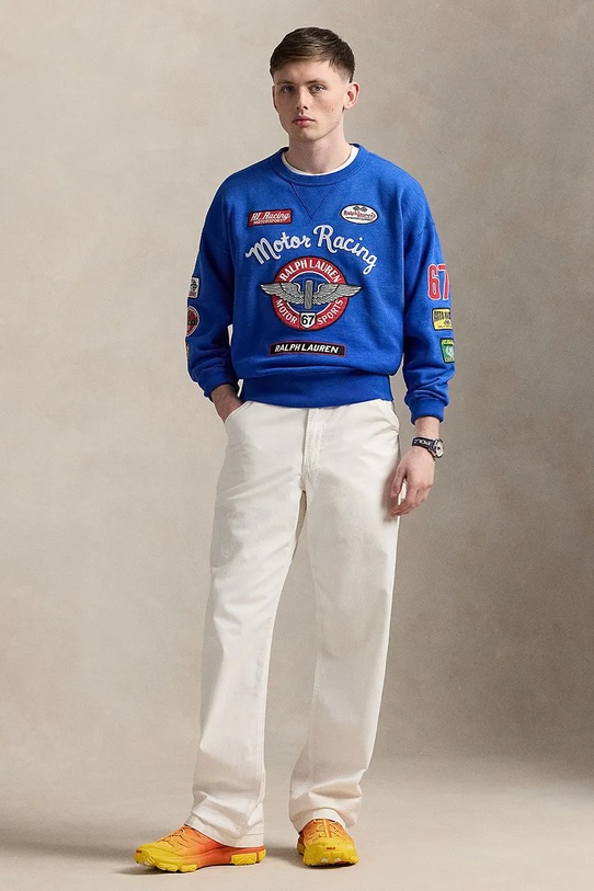 Одяг Бавовняна кофта Polo Ralph Lauren Lscnvfm2 Long Sleeve 710972338 темно-синій