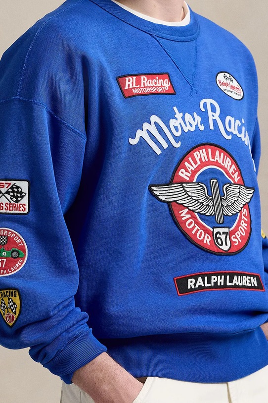 Бавовняна кофта Polo Ralph Lauren Lscnvfm2 Long Sleeve темно-синій 710972338