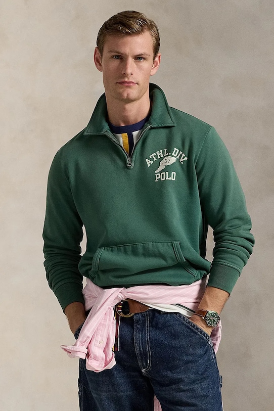 Polo Ralph Lauren bluza bawełniana Lscnm3 Long Sleeve Half Zip
