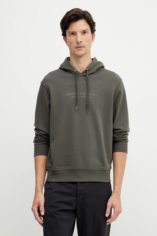 Armani Exchange bluza bawełniana nadruk zielony XM001294.AF20934