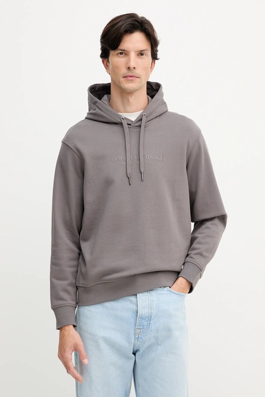 Armani Exchange bluza bawełniana nadruk szary XM001294.AF20934