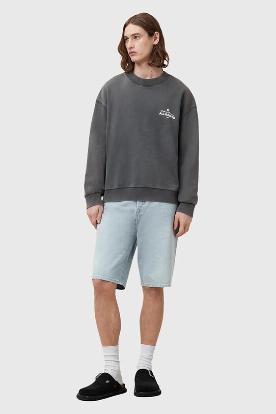 AllSaints hanorac de bumbac SOLEIL M015NC gri