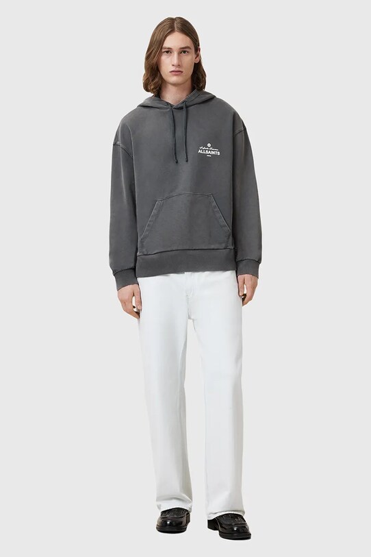 AllSaints hanorac de bumbac SOLEIL M016NC gri