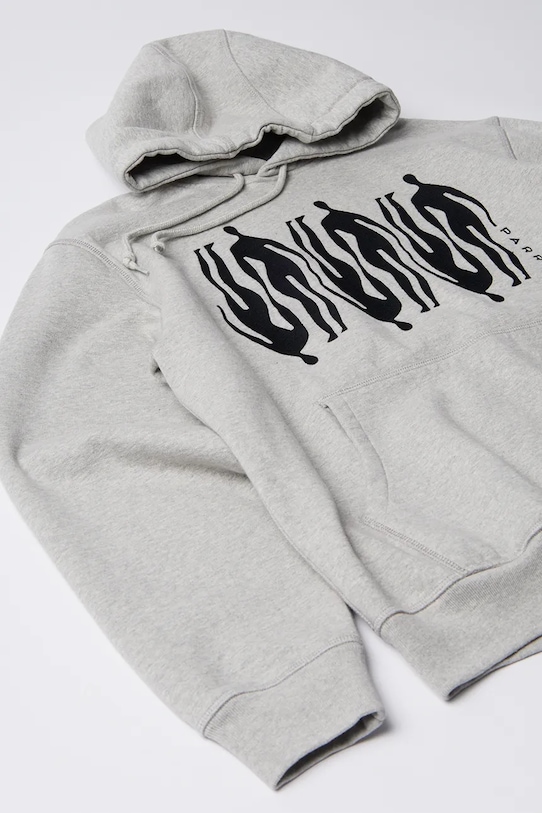 Памучен суичър by Parra Connected guy 54225 сив AW25