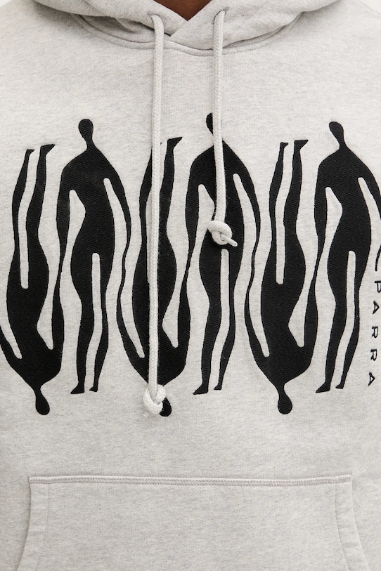 Памучен суичър by Parra Connected guy сив 54225