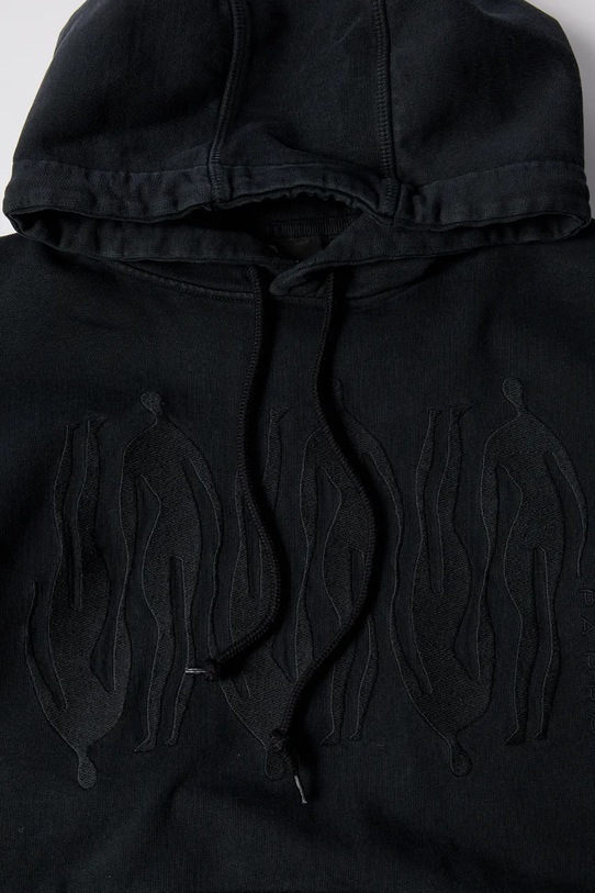 Памучен суичър by Parra Connected guy hooded черен 54226