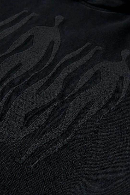 Памучен суичър by Parra Connected guy hooded 54226 черен