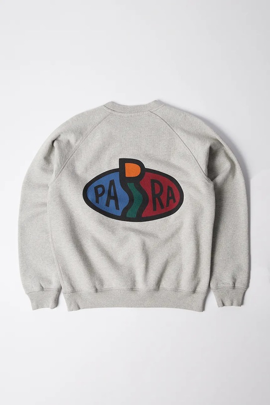 Pamučna dukserica by Parra Legs logo print siva 54242