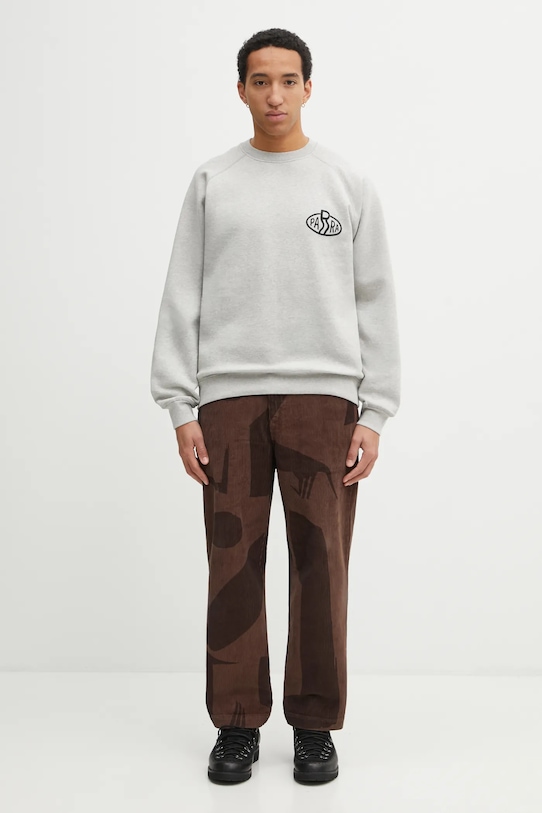 Памучен суичър by Parra Legs logo 54242 сив