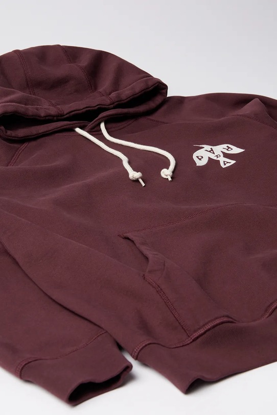Bavlnená mikina by Parra Crow logo hooded 54326. burgundské AW25