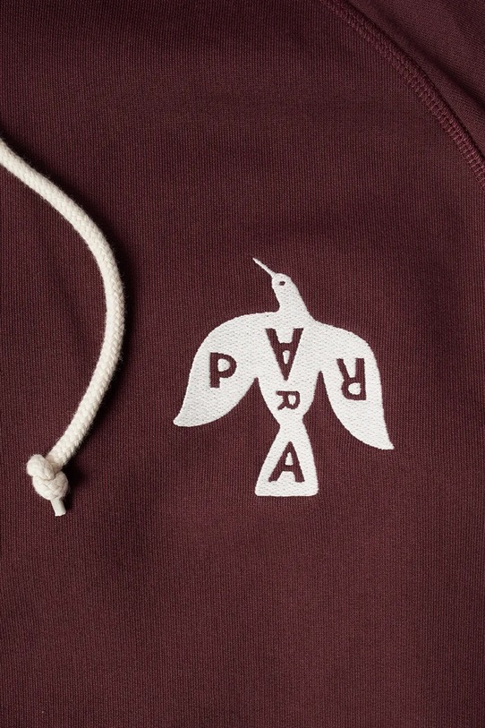 Bavlnená mikina by Parra Crow logo hooded burgundské 54326.