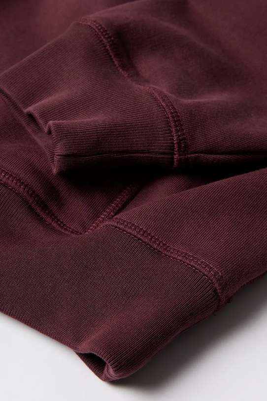 Bavlnená mikina by Parra Crow logo hooded 54326. burgundské