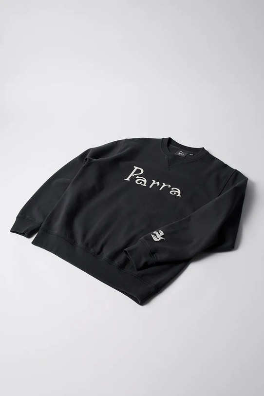 Bavlnená mikina by Parra Weird trad logo 54320. tmavomodrá