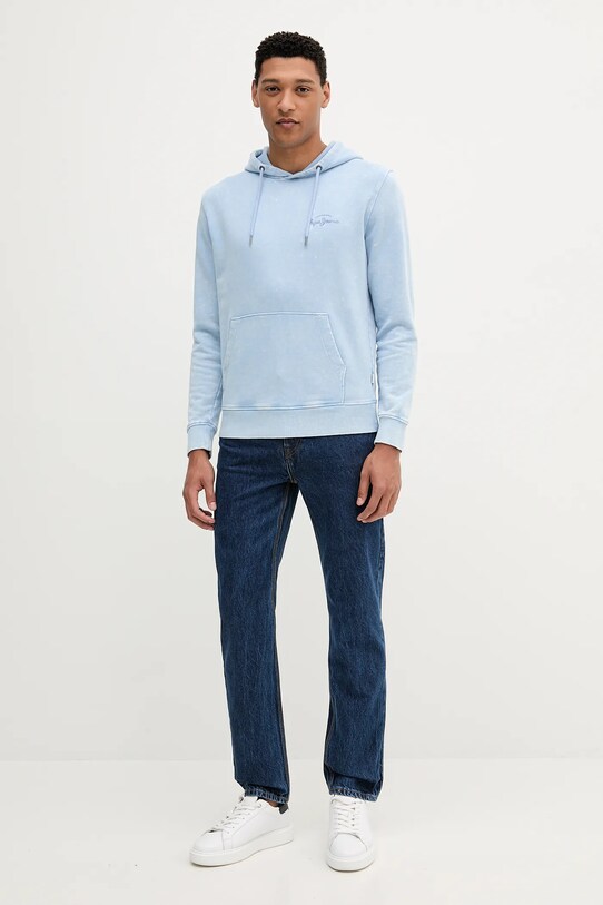 Pepe Jeans hanorac din bumbac PM582916 albastru AW25