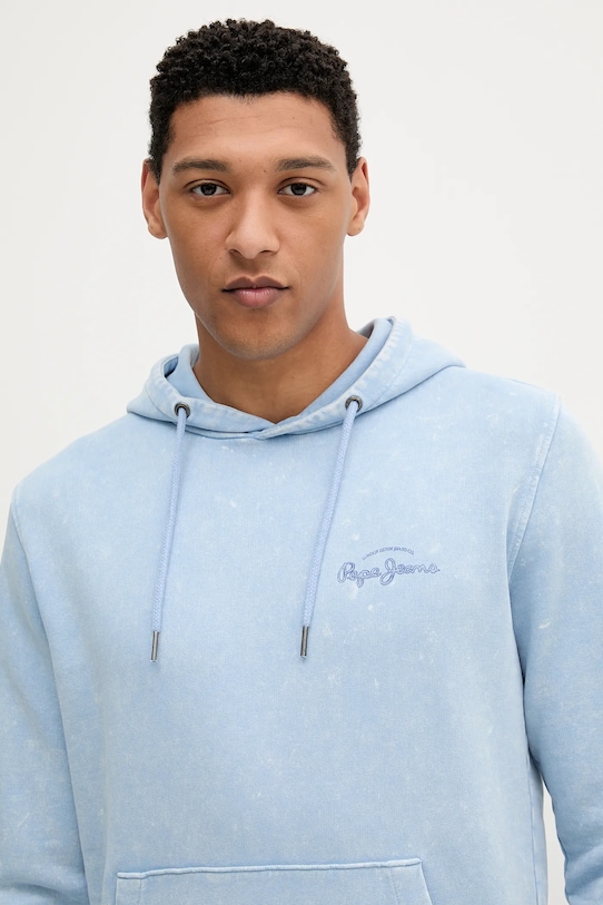 Pepe Jeans hanorac din bumbac albastru PM582916