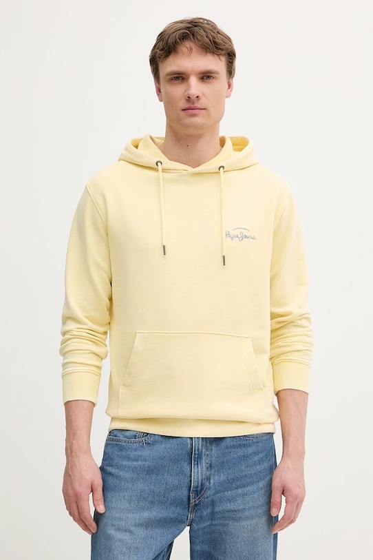 Pepe Jeans bluza bawełniana nadruk żółty PM582916